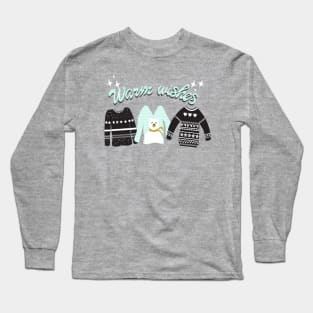 Christmas sweater warm wishes Long Sleeve T-Shirt